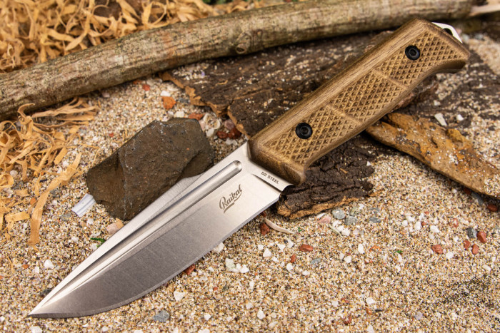 Туристический нож Baikal D2 Stonewash (орех)
