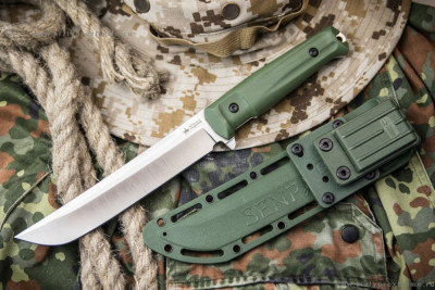 Туристический нож Senpai AUS-8 StoneWash Олива