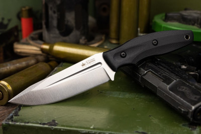 Туристичеcкий нож CityHunter AUS-8 Stonewash Black G10 