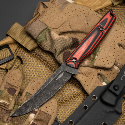 Нож Scar Red/Black Stonewash N.C.Custom