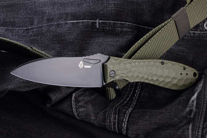 Складной нож Ponomar Folder Green Black Brutalica