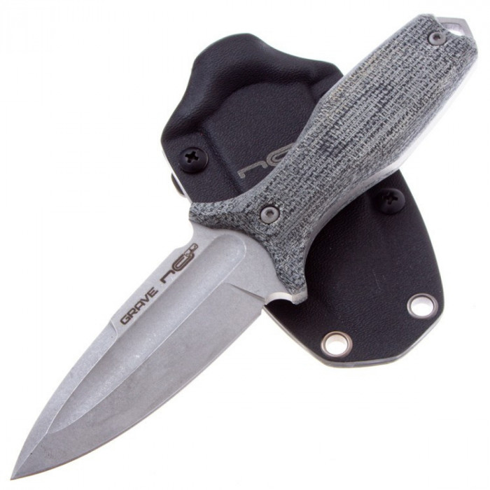 Нож с фиксированным клинком Grave Micarta Stonewash N.C.Custom