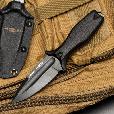 Нож с фиксированным клинком Grave G10 Black N.C.Custom
