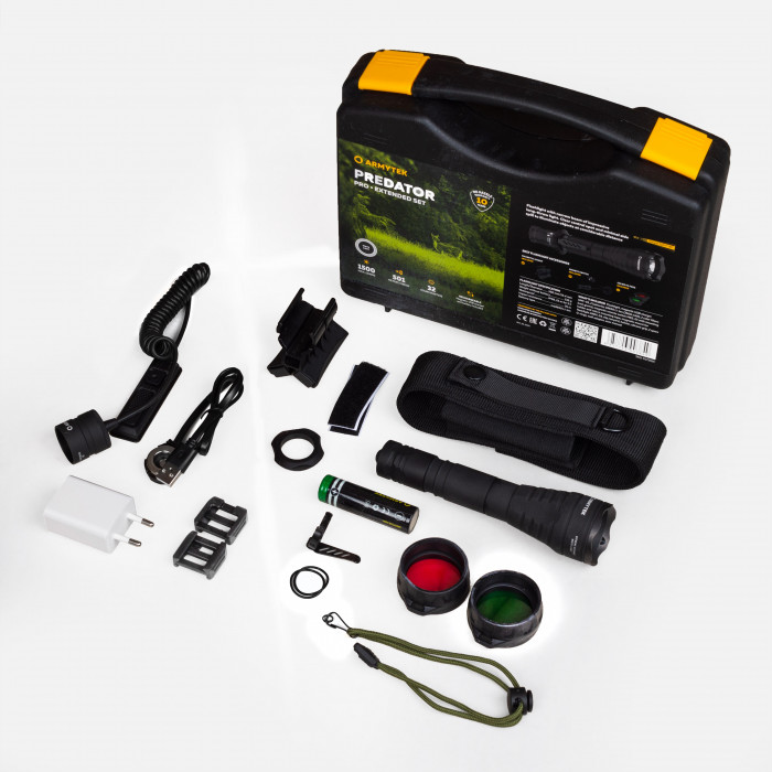 Фонарь Armytek Predator Pro Magnet USB Extended Set Белый