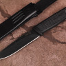Нож &quot;Сова&quot; AUS-8 stonewash, черный, эластрон
