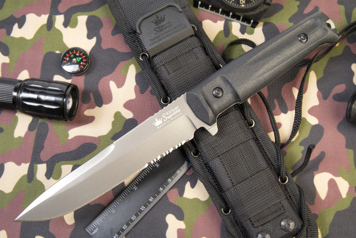 Тактический нож "Alpha" D2 TacWash Serrated