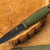 Нож &quot;Финский&quot; хаки (AUS-8, черный, эластрон)